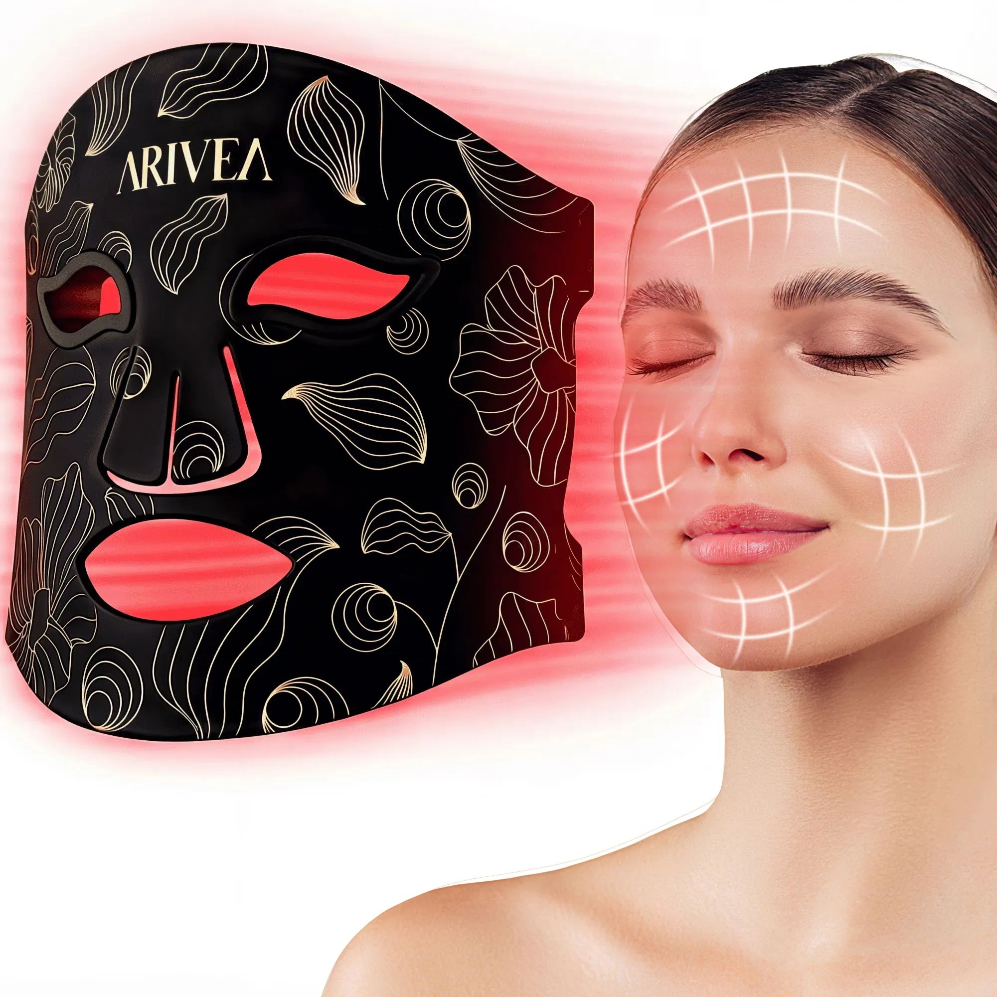 ARIVEA Hibiscus Red Light Therapy Face Mask