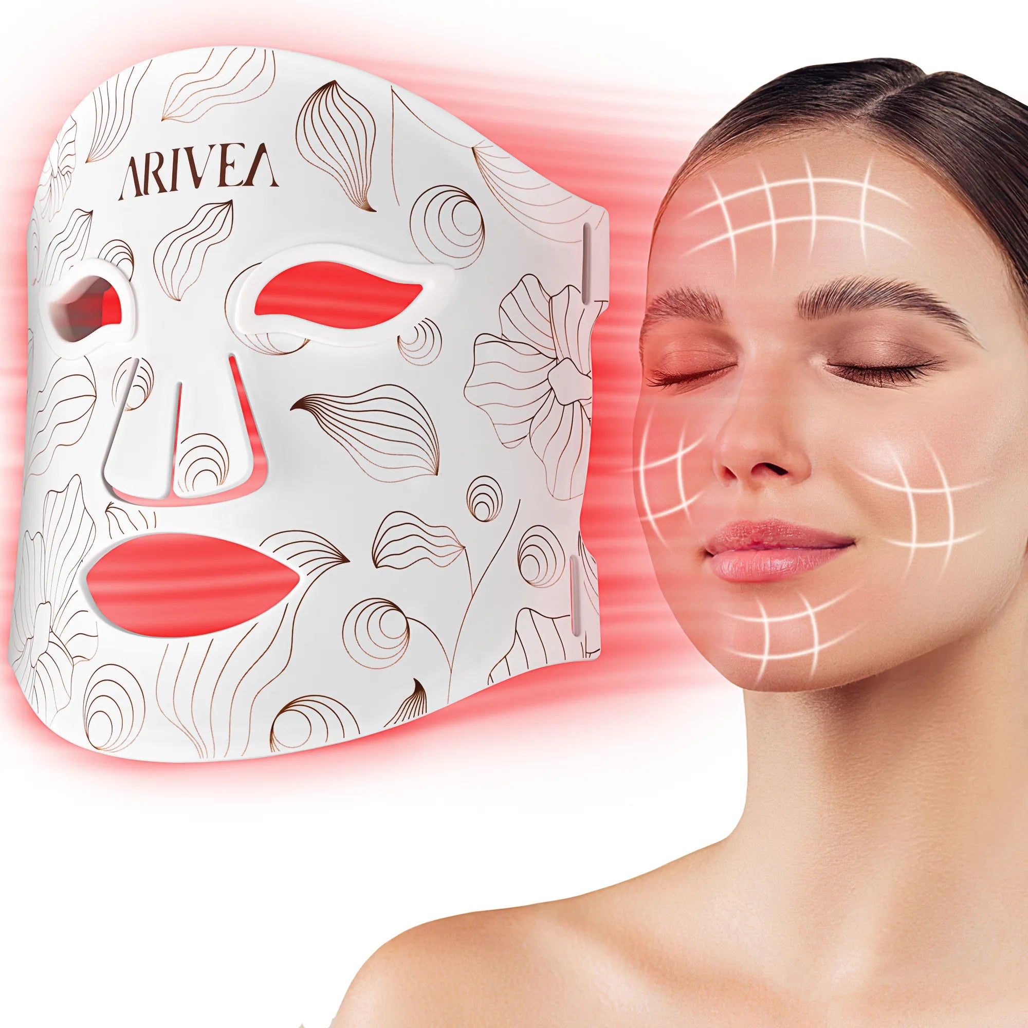 ARIVEA Hibiscus Red Light Therapy Face Mask